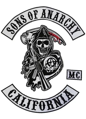 Sons Of Anarchy California Mc Parche Bordado Tamaño Espalda