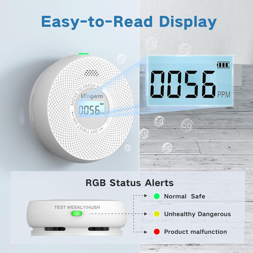 Detector De Humo Y Monóxido De Carbono Combinado Interconect