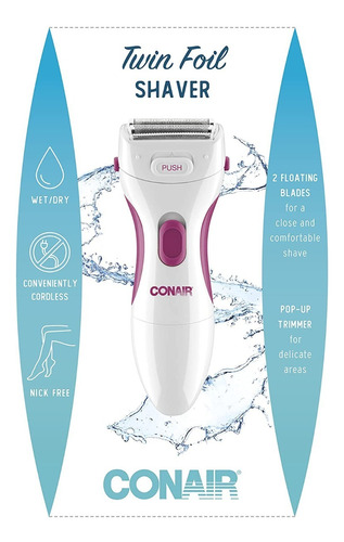 Aparador Feminino Conair Twin Foil Shaver Lâmina Dupla Cor Branco