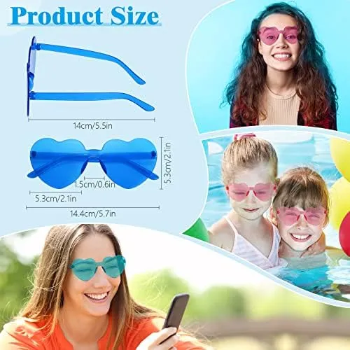 48 Pares De Gafas De Sol De Corazón Gafas Sin Marco En Forma