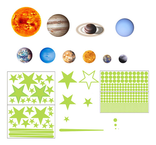 Sistema Solar Y Decoración De Habitación Infantil M Eteor Fl