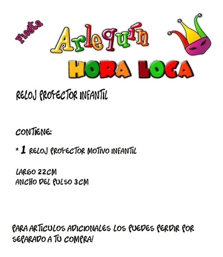 Reloj Proyector Sorpresa Recordatorio Piñata Fiesta Infantil