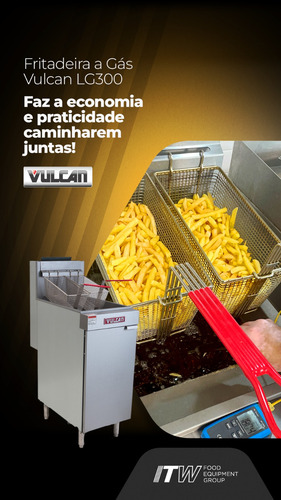 Fritadeira Óleo Zona Fria A Gás Lg300 Vulcan