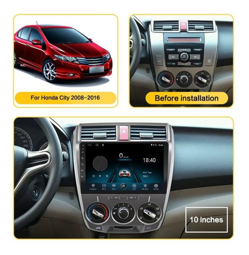 Imagem 7 de 7 de Central Multimidia Honda City 09 A 14 Analogico Android Gps