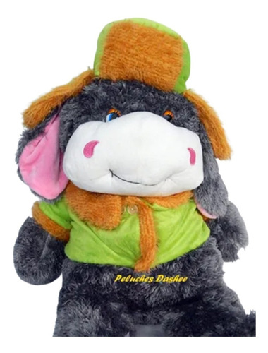 Burro De Peluche (78 Cm) Con Gorro Y Remera