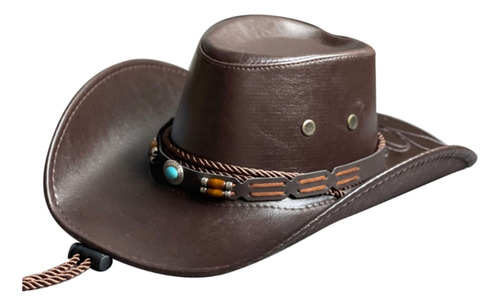 (dc) Sombrero Vaquero Para Adulto Con Cinturón Vintage, A La