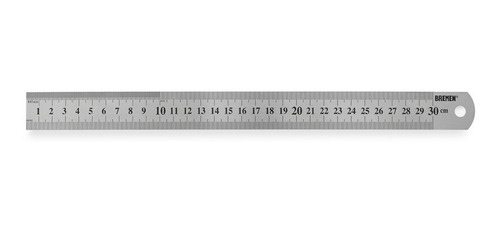 Regla Pie Metalico 30cm Bremen Acero Inoxidable Cod. 7109 Dgm