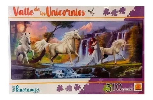 Puzzle Panoramico Unicornio Animales Dragon Montaña 510 Pz