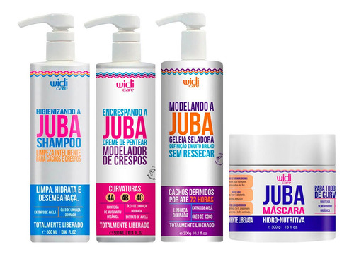 Encrespando A Juba + Geleia + Shampoo + Máscara Widi Care