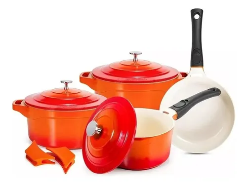 Jogo De Panelas Com Revestimento Cerâmico Le Cook - 4 Peças