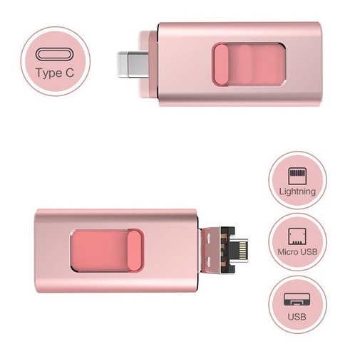 Flash Drive 4 En 1 Para iPhone Y Android 8g. Memoria Usb