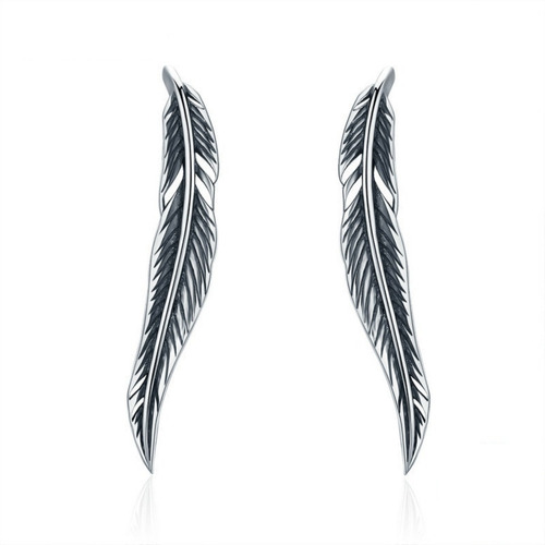 Aretes Chulada, Plumas Largas, 100% Plata .925, P0078