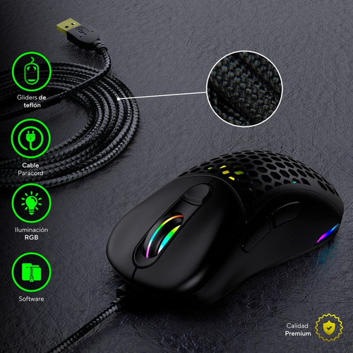 Imagen 9 de 9 de Mouse gamer de juego inalámbrico recargable VSG Aquila Fly blanco mate