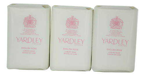 Jabón Yardley English Rose Luxury 3 X 100 Ml Para Mujer