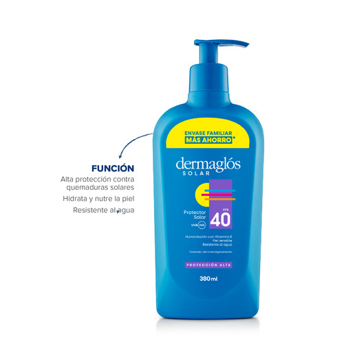 Protector Solar Dermaglós FPS40 Emulsión x380ml