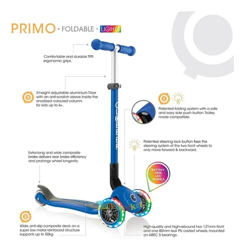 Monopatin Globber Primo Plus Lights Globber Argentina
