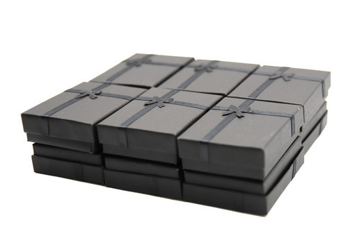 Imagen 4 de 9 de Set 12 Cajas De Regalo Negra 7x9 Cms Para Conjunto De Joyas