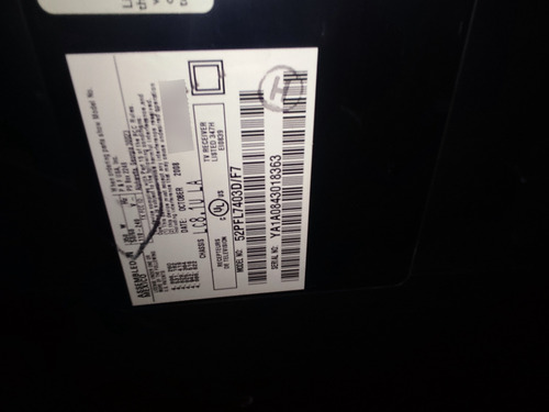 Pantalla Sony 52pfl7403d/f Se Vende Por Partes (Usado)