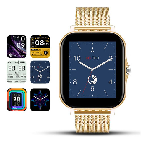 Smartwatch Gloryfit Android Com Duas Pulseiras - Gold