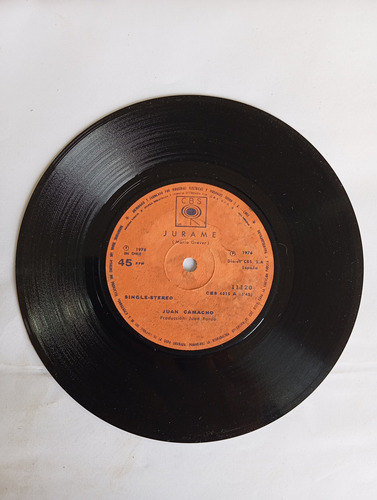 Vinilo Single De Juan Camacho --jurame( U70-w203 (Usado)