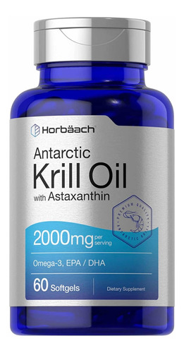 Krill Oil 2000 Mg 60 Cápsulas Omega 3 Epa, Dha Astaxantina