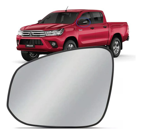 Lente Espelho Retrovisor Hilux 2016 A 2024 Esquerdo Metagal