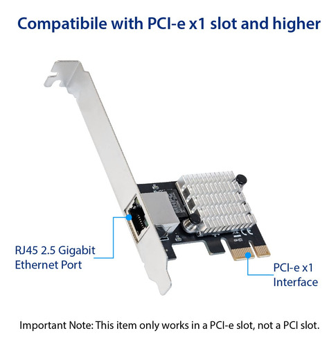 Tarjeta De Interfaz De Red Pci Express Pci-e Ethernet De