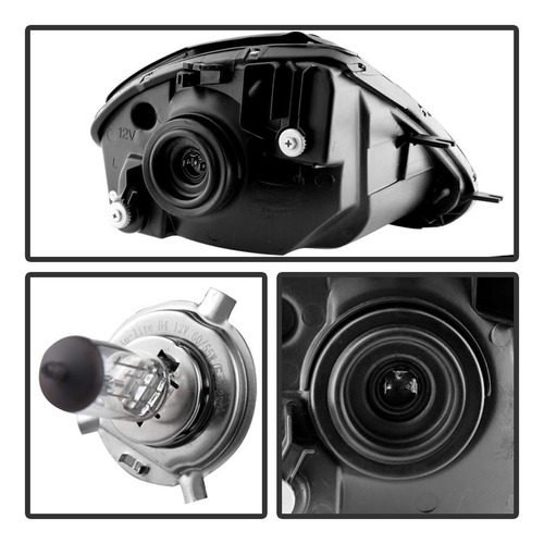 Faros Cromados Para Mitsubishi Eclipse 2000-2005 Conjunto Re