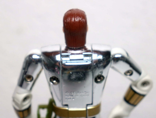 Boneco Power Rangers Branco Metálico Vira Cabeça Completo 2 (Usado)