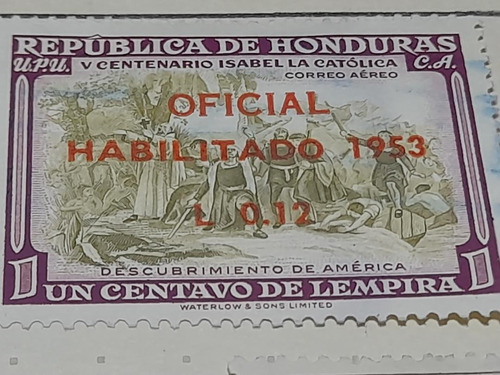 Estampilla Honduras   Descubrimiento De America    0811  A3