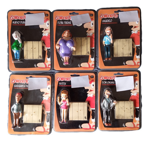 Lote 6 Muñecos Condorito Personajes Originales Chile