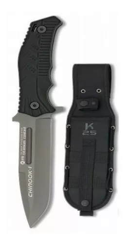 CUCHILLO TACTICO NEGRO CON FUNDA