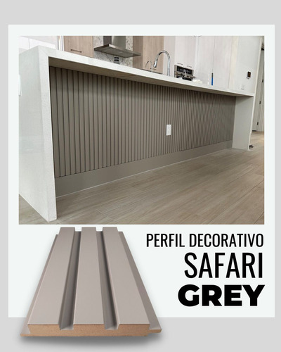 Art Wall Panel Mdf Safari Grey Gris Claro Decorativo 280x12 