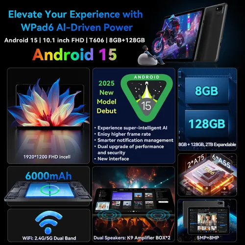 Tableta Headwolf Wpad6 De 10 Android, Octa Core Fhd 1920x120