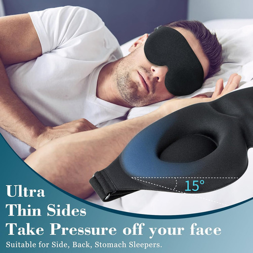 2 Gafas Para Dormir 3d, Transpirables Y Ajustables