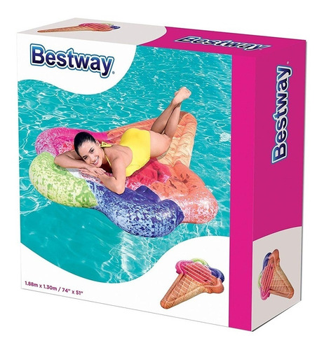 Colchoneta Bestway Inflable Helado Cucurucho Gigante Pileta
