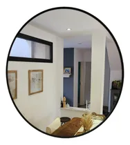 Comprar Espejo Redondo 60 Cm Circular Decorativo Marco Negro Pvc CuantoArte Ideal Baño Living Premium Duradero Resistente Para Pared Showroom Vestibulo Recibidor Dormitorio Galeria Estilo Elegante