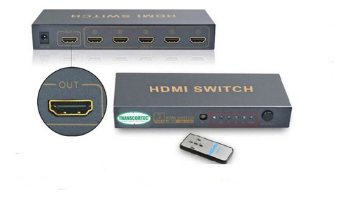 Switch Chaveador De Video Hdmi V2.0 4k 60hz 5 X 1 Sw-hm251