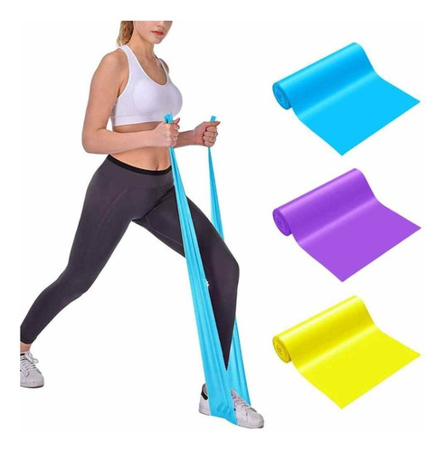 3 Bandas Ligas Elásticas Ejercicios Pilates - Kit 3 Niveles.