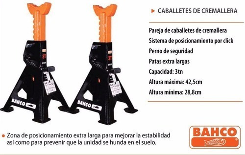 Imagen 4 de 8 de Caballete Tripode Auto 3tn Toneladas 2 Unidades Cremallera
