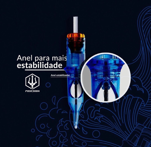 Cartucho Tatuagem Tattoo Poseidon 0803rl Cx. 10 Unidades