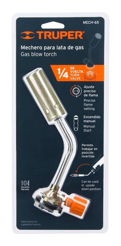 Mechero Para Lata De Gas , 1/4 De Vuelta , Mca Truper
