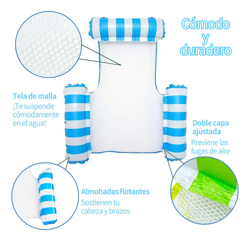 2pzs Inflables For Piscina De Adulto Hamaca Flotante