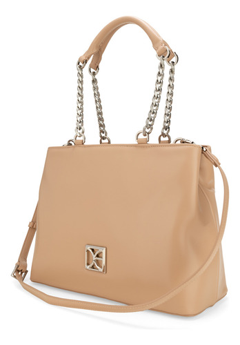 Bolsa Satchel Cloe Izisyla Mediano Color Marrón claro