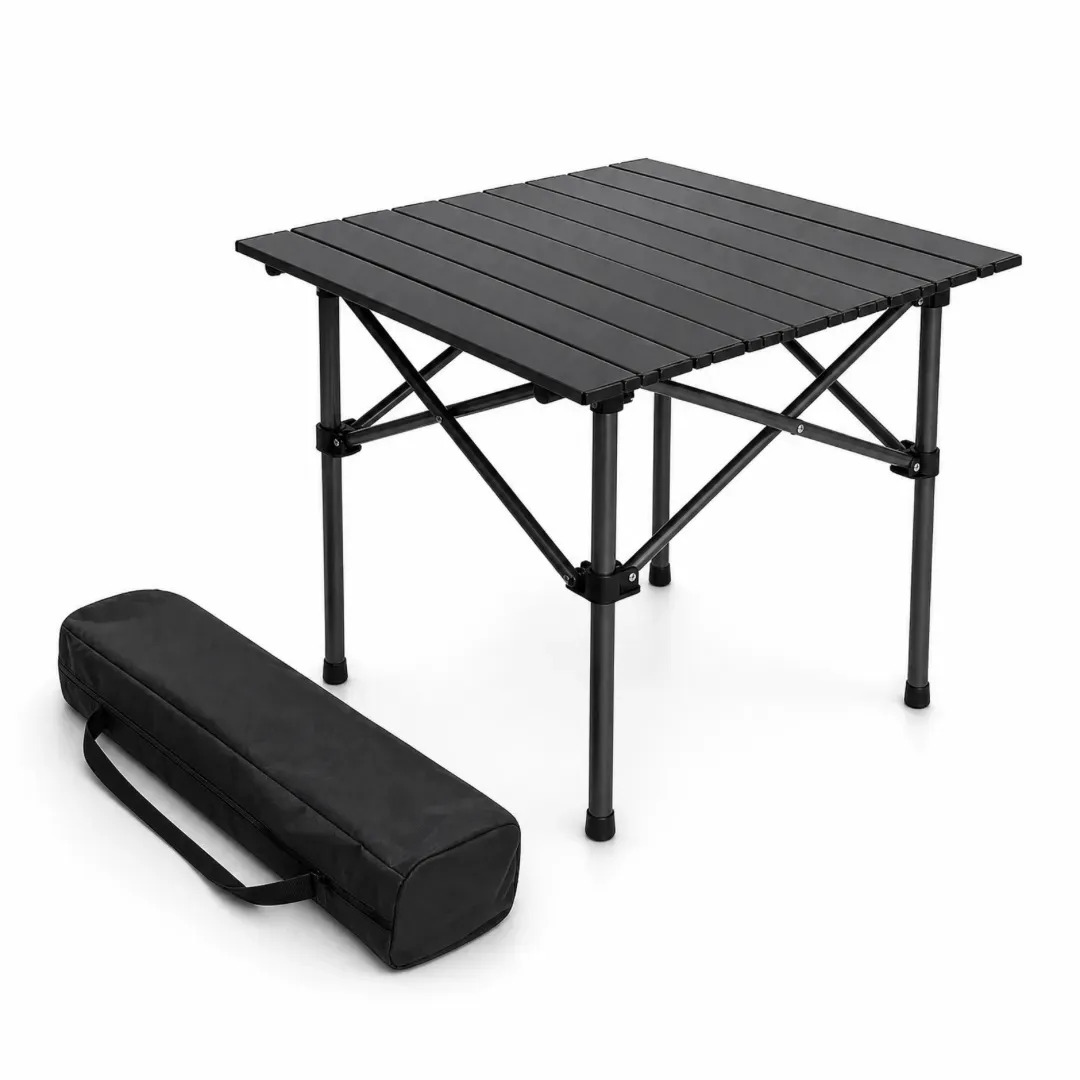 Mesa Portátil Azuza Dobrável Portátil Compacta Resistente Preto