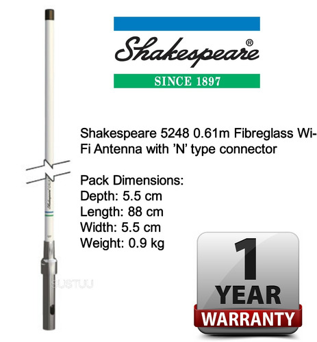 Antena Shakespeare Style 5248 2'  Wi-fi  8db Gain Galaxy