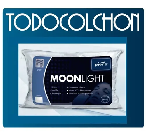 Combo 2 Almohada Piero Moonlight 70 X 40 Tela Percal Lavable