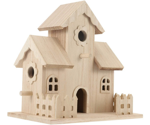 Casa De Madera Para Pájaros, Sin Terminar, Para Pintar...