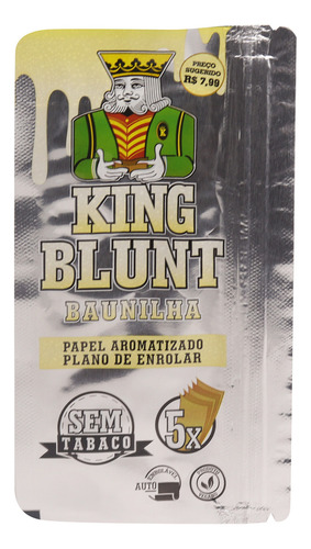 Seda King Blunt Com 5 Unidades Sabor Baunilha
