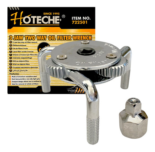 Llave Saca Filtro De Aceite Tipo Araña Universal Hoteche